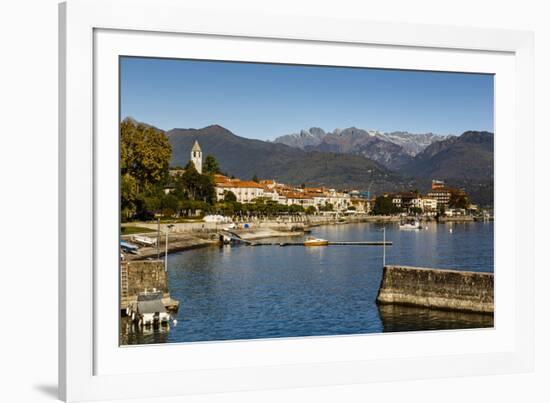 View over Baveno Town, Lake Maggiore, Italian Lakes, Piedmont, Italy, Europe-Yadid Levy-Framed Photographic Print