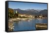 View over Baveno Town, Lake Maggiore, Italian Lakes, Piedmont, Italy, Europe-Yadid Levy-Framed Stretched Canvas