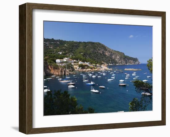 View over Bay, Aiguablava, Near Begur, Costa Brava, Catalonia, Spain, Mediterranean, Europe-Stuart Black-Framed Photographic Print