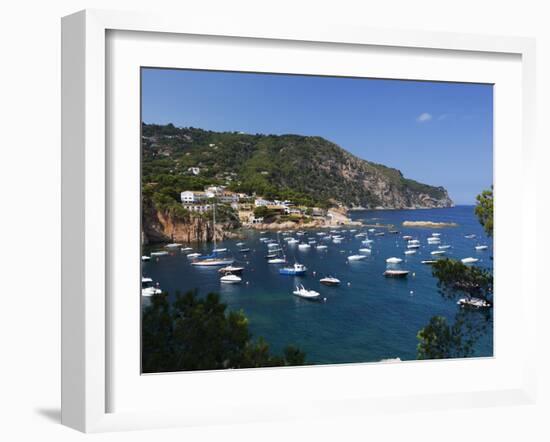 View over Bay, Aiguablava, Near Begur, Costa Brava, Catalonia, Spain, Mediterranean, Europe-Stuart Black-Framed Photographic Print