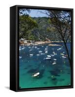 View over Bay, Aiguablava, Near Begur, Costa Brava, Catalonia, Spain, Mediterranean, Europe-Stuart Black-Framed Stretched Canvas