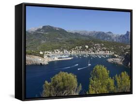 View over Bay and Harbour, Port De Soller, Mallorca (Majorca), Balearic Islands, Spain, Mediterrane-Stuart Black-Framed Stretched Canvas