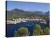 View over Bay and Harbour, Port De Soller, Mallorca (Majorca), Balearic Islands, Spain, Mediterrane-Stuart Black-Stretched Canvas