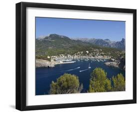 View over Bay and Harbour, Port De Soller, Mallorca (Majorca), Balearic Islands, Spain, Mediterrane-Stuart Black-Framed Photographic Print