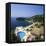 View over Bay, Kalami, North East Coast, Corfu, Ionian Islands, Greek Islands, Greece-Stuart Black-Framed Stretched Canvas