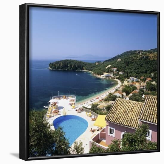 View over Bay, Kalami, North East Coast, Corfu, Ionian Islands, Greek Islands, Greece-Stuart Black-Framed Photographic Print