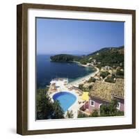 View over Bay, Kalami, North East Coast, Corfu, Ionian Islands, Greek Islands, Greece-Stuart Black-Framed Photographic Print