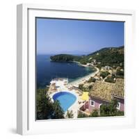 View over Bay, Kalami, North East Coast, Corfu, Ionian Islands, Greek Islands, Greece-Stuart Black-Framed Photographic Print