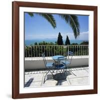 View over Bay of Tunis from Terrace of Dar Said Hotel, Sidi Bou Said, Tunisia, North Africa, Africa-Stuart Black-Framed Photographic Print