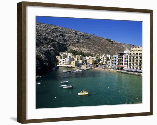 View over Bay, Xlendi, Gozo, Malta, Mediterranean, Europe-Stuart Black-Framed Photographic Print