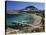 View over Beach and Castle, Lindos, Rhodes Island, Dodecanese Islands, Greek Islands, Greece-Stuart Black-Stretched Canvas