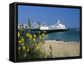 View over Beach and Pier, Eastbourne, East Sussex, England, United Kingdom, Europe-Stuart Black-Framed Stretched Canvas
