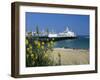 View over Beach and Pier, Eastbourne, East Sussex, England, United Kingdom, Europe-Stuart Black-Framed Photographic Print