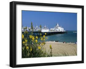 View over Beach and Pier, Eastbourne, East Sussex, England, United Kingdom, Europe-Stuart Black-Framed Photographic Print