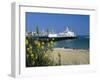 View over Beach and Pier, Eastbourne, East Sussex, England, United Kingdom, Europe-Stuart Black-Framed Photographic Print