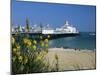 View over Beach and Pier, Eastbourne, East Sussex, England, United Kingdom, Europe-Stuart Black-Mounted Photographic Print