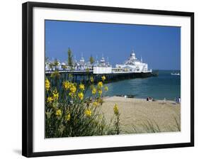 View over Beach and Pier, Eastbourne, East Sussex, England, United Kingdom, Europe-Stuart Black-Framed Photographic Print