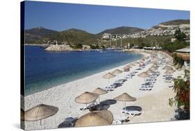 View over Beach, Kalkan, Lycia-Stuart Black-Stretched Canvas