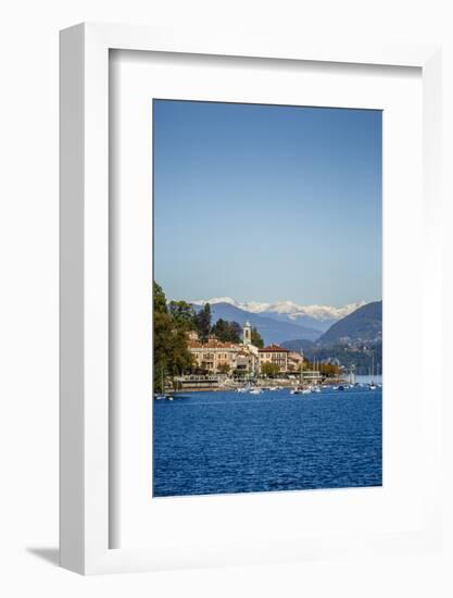 View over Belgirate, Lake Maggiore, Italian Lakes, Piedmont, Italy, Europe-Yadid Levy-Framed Photographic Print