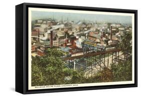 View over Bellevue Incline Plane, Cincinnati, Ohio-null-Framed Stretched Canvas