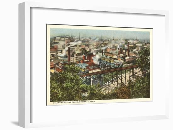 View over Bellevue Incline Plane, Cincinnati, Ohio-null-Framed Art Print