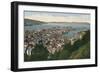 View over Bergen, Norway-null-Framed Premium Giclee Print