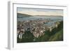 View over Bergen, Norway-null-Framed Premium Giclee Print