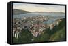 View over Bergen, Norway-null-Framed Stretched Canvas