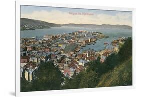 View over Bergen, Norway-null-Framed Art Print