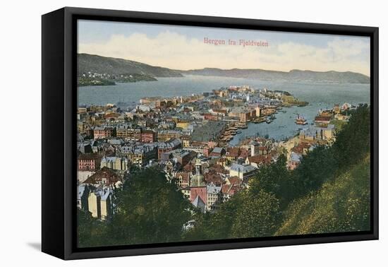 View over Bergen, Norway-null-Framed Stretched Canvas