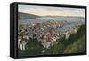 View over Bergen, Norway-null-Framed Stretched Canvas