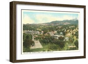 View over Bishops Lodge, Santa Fe, New Mexico-null-Framed Art Print