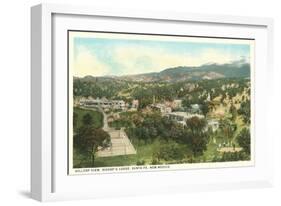 View over Bishops Lodge, Santa Fe, New Mexico-null-Framed Art Print