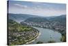View over Boppard and the River Rhine from Vierseenblick, Rhine Valleyrhineland-Palatinate, Germany-Michael Runkel-Stretched Canvas