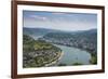 View over Boppard and the River Rhine from Vierseenblick, Rhine Valleyrhineland-Palatinate, Germany-Michael Runkel-Framed Photographic Print