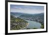 View over Boppard and the River Rhine from Vierseenblick, Rhine Valleyrhineland-Palatinate, Germany-Michael Runkel-Framed Photographic Print