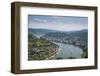 View over Boppard and the River Rhine from Vierseenblick, Rhine Valleyrhineland-Palatinate, Germany-Michael Runkel-Framed Photographic Print