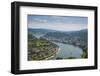 View over Boppard and the River Rhine from Vierseenblick, Rhine Valleyrhineland-Palatinate, Germany-Michael Runkel-Framed Photographic Print