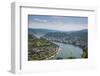 View over Boppard and the River Rhine from Vierseenblick, Rhine Valleyrhineland-Palatinate, Germany-Michael Runkel-Framed Photographic Print