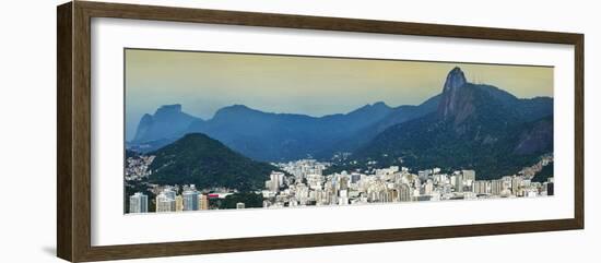 View over Botafogo and the Corcovado from the Sugar Loaf Mountain-Gabrielle and Michael Therin-Weise-Framed Photographic Print