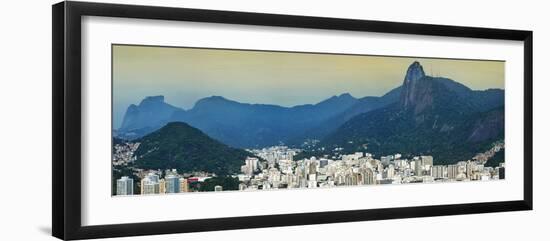 View over Botafogo and the Corcovado from the Sugar Loaf Mountain-Gabrielle and Michael Therin-Weise-Framed Photographic Print