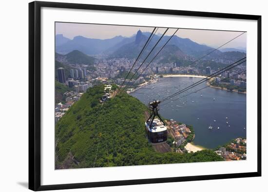 View over Botafogo and the Corcovado from the Sugar Loaf Mountain-Gabrielle and Michael Therin-Weise-Framed Photographic Print