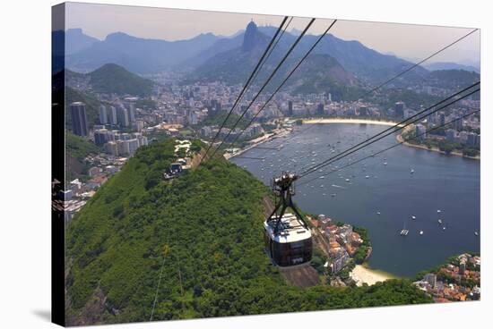 View over Botafogo and the Corcovado from the Sugar Loaf Mountain-Gabrielle and Michael Therin-Weise-Stretched Canvas