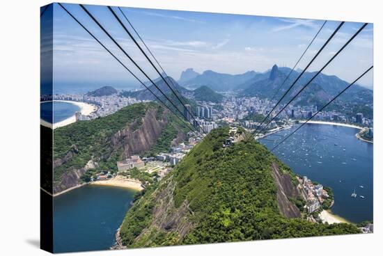 View over Botafogo and the Corcovado from the Sugar Loaf Mountain-Gabrielle and Michael Therin-Weise-Stretched Canvas