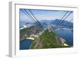 View over Botafogo and the Corcovado from the Sugar Loaf Mountain-Gabrielle and Michael Therin-Weise-Framed Photographic Print