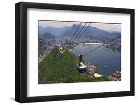 View over Botafogo and the Corcovado from the Sugar Loaf Mountain-Gabrielle and Michael Therin-Weise-Framed Photographic Print