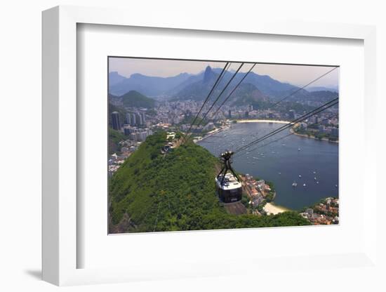 View over Botafogo and the Corcovado from the Sugar Loaf Mountain-Gabrielle and Michael Therin-Weise-Framed Photographic Print