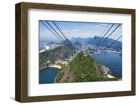 View over Botafogo and the Corcovado from the Sugar Loaf Mountain-Gabrielle and Michael Therin-Weise-Framed Photographic Print