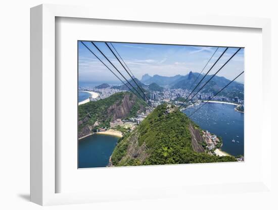 View over Botafogo and the Corcovado from the Sugar Loaf Mountain-Gabrielle and Michael Therin-Weise-Framed Photographic Print