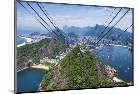 View over Botafogo and the Corcovado from the Sugar Loaf Mountain-Gabrielle and Michael Therin-Weise-Mounted Photographic Print